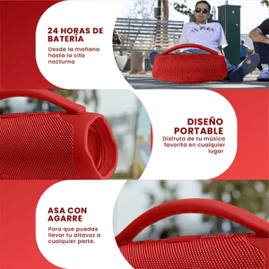 Parlante Mini Bluetooth Inalámbrico Rojo 1.1 Innovo Boom Box