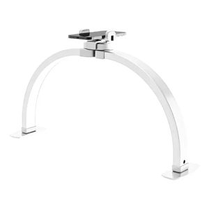 Lámpara Luz Media Luna Mesa Spa Estética Uñas Con Soporte Celular Plegable Blanca Innovo Beauty