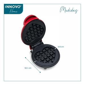 Mini Waflera Diseño De Corazón Eléctrica 350w Innovo Home