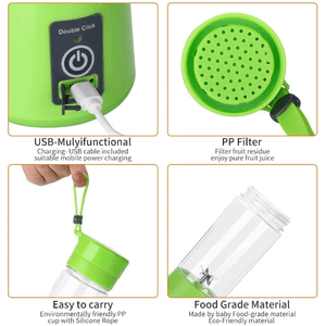 Licuadora Portátil 380ml Verde