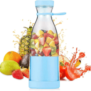 Mini Licuadora Portátil 380mL Celeste