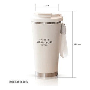 Termo Vaso Acero Inoxidable 532 Ml Frío Calor Coffee Beige Innovo Sitarayuri