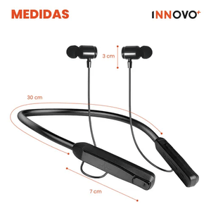 Audifonos Bluetooth Deportivos Control Volumen Hasta 50 Horas Continuas Sonido Mega Bass Innovo Shuabg