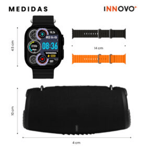 Smartwatch Deportivo Ultra Parlante Mega Sound Bluetooth Xtreem Negro Innovo Plus