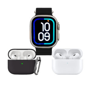 Smartwatch Serie 10 Ultra Hk Amoled Original Con Audífonos Pods 2 Alta Gama Innovo