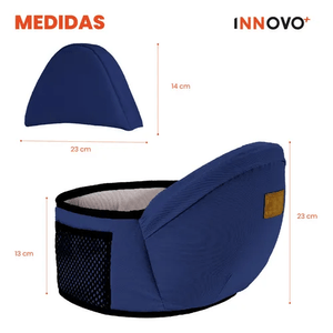 Cargador Ergonómico Azul Oscuro Canguro Cintura Para Bebés Innovo