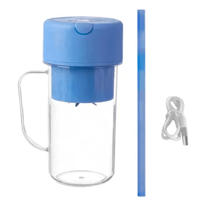 Mini Licuadora Vaso Recargable Con Pitillo Para Batidos