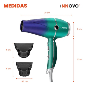 Secador Profesional V-452 Profesinal 3 Temperaturas Potencia 1500w Innovo Vgr