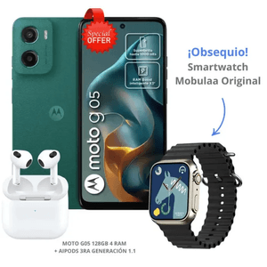 Celular Motorola G05 128GB 4 RAM Dual SIM +Aipods 3ra Generación 1.1 + Obsequio