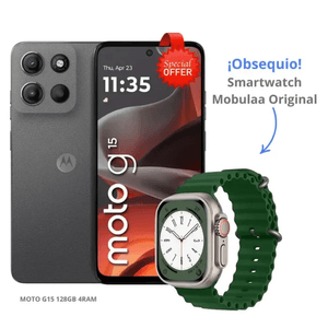 Celular Motorola G15 128GB RAM 4GB Dual SiM + Smartwatch Mobulaa Original