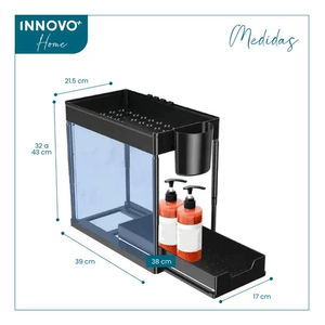 Organizador Multifuncional Para Hogar 2 Niveles Baño Cocina Innovo Home