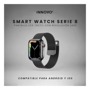 Reloj Watch 8 Sport Gr88 Doble Pulso Imán Negro Con Audifono Innovo Tech