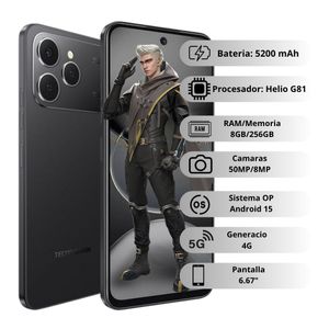 Celular Tecno Spark 40 256GB/8GB – Negro