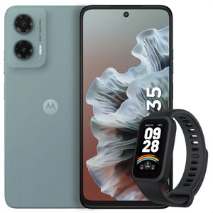 Celular Motorola Moto G35 5G 256GB /4GB Gris + Band 9 Active Blk