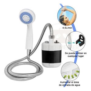 Ducha Portátil para Camping Regadera Color Blanco