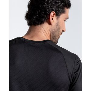 Camiseta Deportiva Manga Corta,  Color Negro  Para Hombre