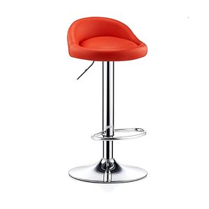 Silla Piso Bar Banqueta Taburete Giratoria Graduable Roja