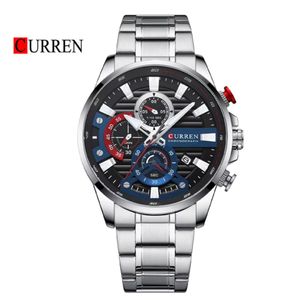 Reloj CURREN Cronografo 8415 Para Hombre – Plateado
