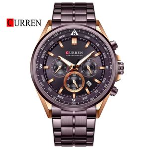 Reloj CURREN 8399 Cronógrafo Para Hombre – Vinotinto