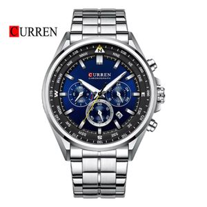 Reloj CURREN 8399 Cronógrafo Para Hombre - Fondo Azul