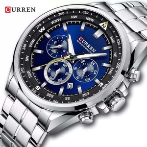 Reloj CURREN 8399 Cronógrafo Para Hombre - Fondo Azul