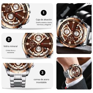 Reloj CURREN 8360 Cronógrafo Para Hombre – Cobre