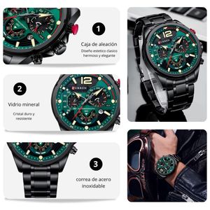 Reloj CURREN 8395 Cronógrafo Para Hombre – Pavonado
