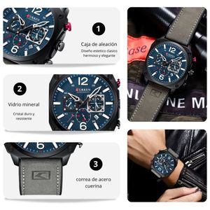 Reloj CURREN Cronografo 8398 Para Hombre – Azul