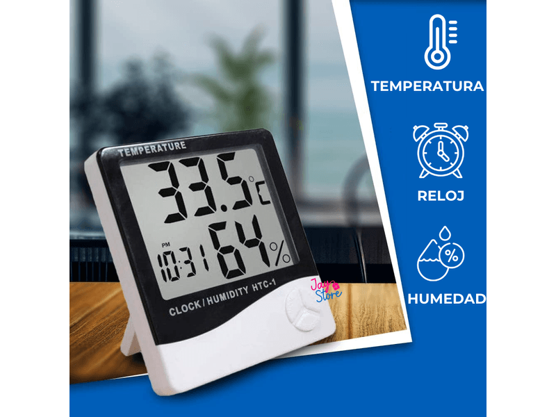 Reloj Termohigrómetro Digital Medidor Temperatura Humedad Agaval
