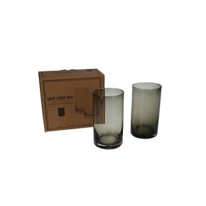 Vaso largo gris set x 2