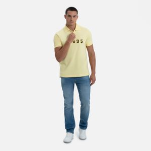 Polo Manga Corta Color Banana Palido Para Hombre