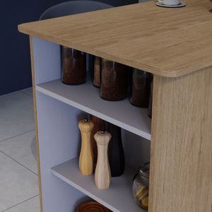 Barra auxiliar cocina  90x120x60cm Rovere