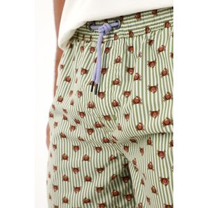 Pantaloneta de baño con estampado de cangrejos para hombre
