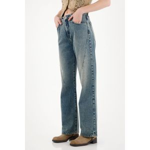 Jean Wide Leg tiro alto azul para mujer