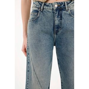 Jean Wide Leg tiro alto azul para mujer
