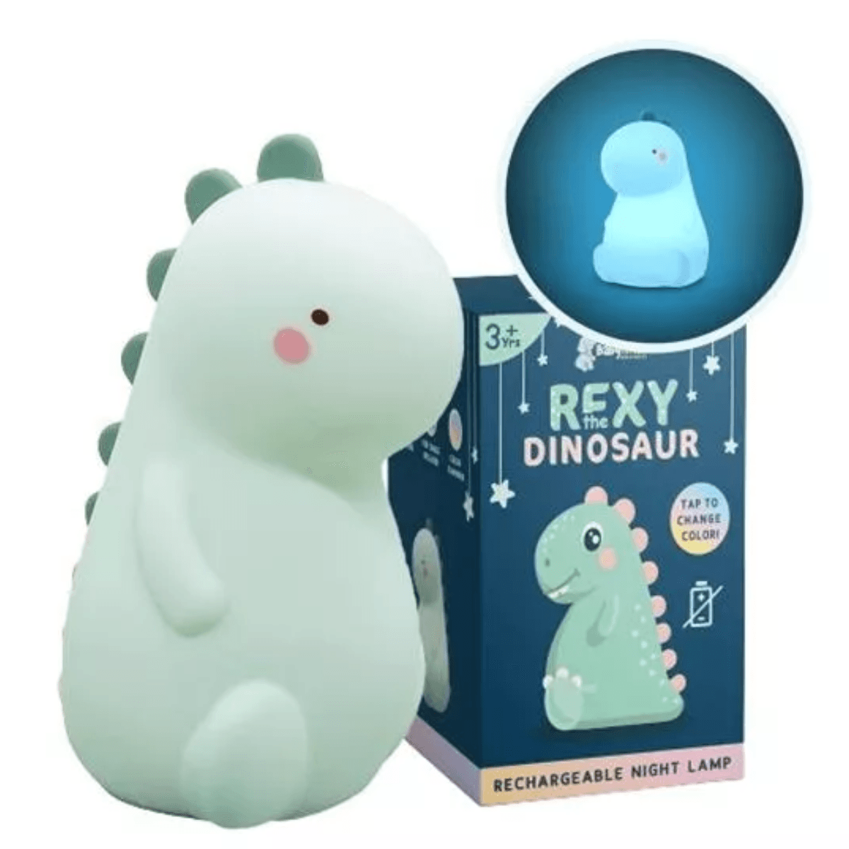 Lámpara Dinosaurio Led Usb Recargable Con Luz De Colores | Cuotas sin