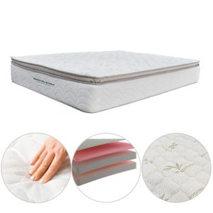 Colchon Semiortopedico Semidoble Primavera Bamboo con Un Pillow