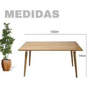 Juego de Comedor Madera Robledo con 4 Sillas Milano negra