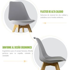 Juego de Comedor Indika beyota con 6 Sillas Milano gris