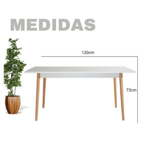 Juego de Comedor White con 4 Sillas Milano negra