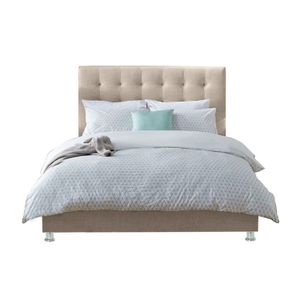 Base Cama Con Espaldar King Luxury Beige