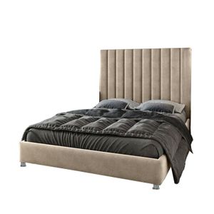 Base Cama Con Espaldar Semidoble Natura Taupe