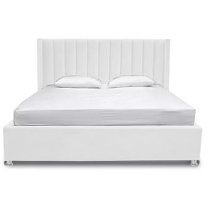 Base Cama Con Espaldar Queen Julieta Blanco