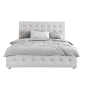 Base Cama Con Espaldar Queen Capital Blanco