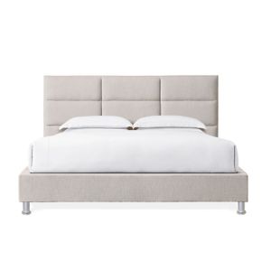 Base Cama Con Espaldar Sencillo Delhi Beige