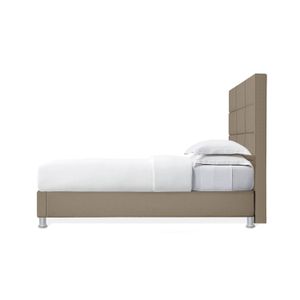 Base Cama Con Espaldar Semidoble Delhi Taupe