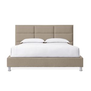 Base Cama Con Espaldar Semidoble Delhi Taupe
