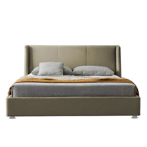 Base Cama Con Espaldar Semidoble Mousai Taupe