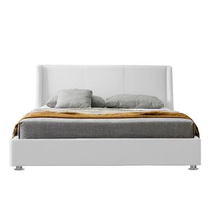 Base Cama Con Espaldar Semidoble Mousai Blanco