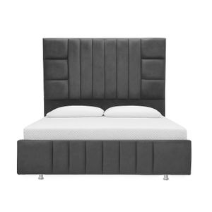 Cama Queen Fiora Gris Plomo